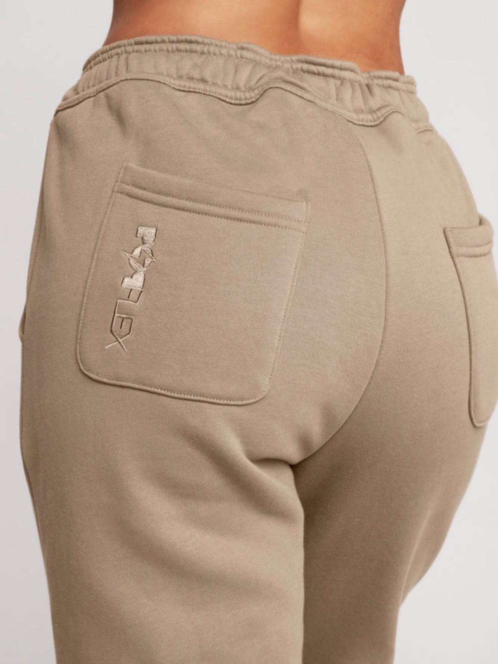 POPFLEX Taupe High-Waist Jogger Pantsuit Pants